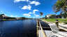 Aussicht vom Bootssteg der Villa Lavinia auf den breiten Kanal in Cape Coral - Traum-Urlaub-Florida
