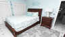 Maritimes Schlafzimmer mit Doppelbett in sanften Farben und liebevollen Details - Traum-Urlaub-Florida