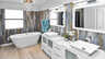 Super modernes Masterbad mit Doppelwaschbecken und freistehende Badewanne - Traum-Urlaub-Florida
