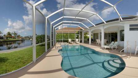 Pool und Spa haben eine Solarheizung - Traum Urlaub Florida 