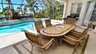 Moderne Terrassenmöbel und ein BBQ auf der überdachten Terrasse - Traum-Urlaub-Florida